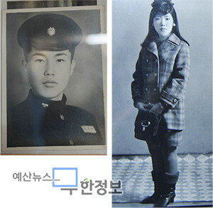 이중현씨의 고등학생 시절과 유금열씨의 젊은 시절 사진.
